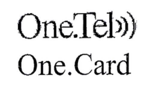 One.Tel One.Card Logo (EUIPO, 10.02.2003)