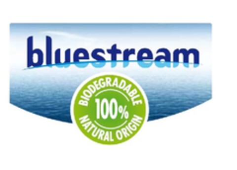 bluestream, bluestream 100% biodgradable & natural origin Logo (EUIPO, 30.09.2009)