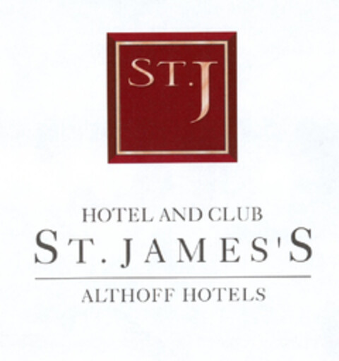 ST.J HOTEL AND CLUB ST. JAMES'S ALTHOFF HOTELS Logo (EUIPO, 23.11.2010)