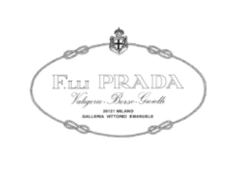 F.LLI PRADA Valigerie Borse Gioielli 20121 MILANO GALLERIA VITTORIO EMANUELE Logo (EUIPO, 09/18/2013)