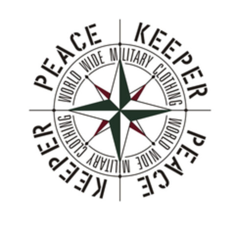 PEACE KEEPER WORLD WIDE MILITARY CLOTHING Logo (EUIPO, 06/30/2014)