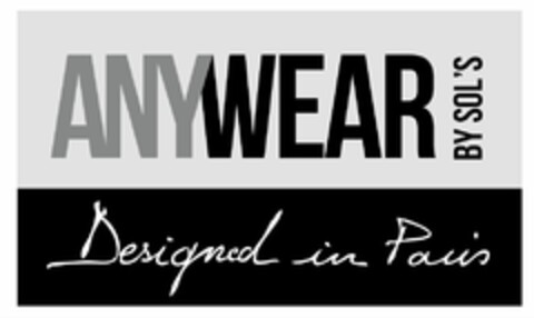 Anywear by SOL'S Designed in Paris Logo (EUIPO, 09/24/2014)