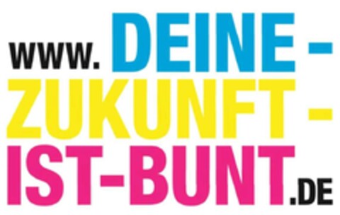 www.DEINE-ZUKUNFT-IST-BUNT.DE Logo (EUIPO, 12/08/2015)