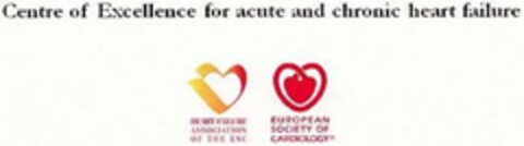 Centre of Excellence for acute and chronic heart failure HEART FAILURE ASSOCIATION OF THE ESC EUROPEAN SOCIETY OF CARDIOLOGY Logo (EUIPO, 15.04.2016)