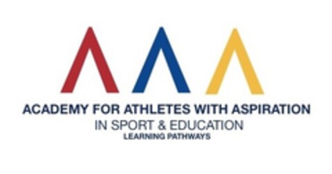 AAA ACADEMY FOR ATHLETES WITH ASPIRATION IN SPORT & EDUCATION  LEARNING PATHWAYS Logo (EUIPO, 04/24/2019)