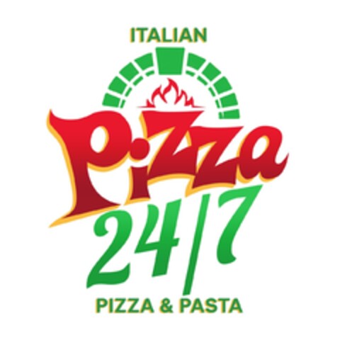 ITALIAN PIZZA 24/7 PIZZA & PASTA Logo (EUIPO, 07/20/2022)