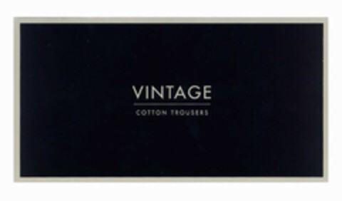 VINTAGE COTTON TROUSERS Logo (EUIPO, 04/20/2000)