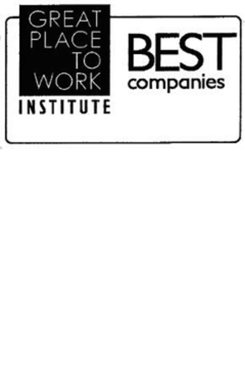 GREAT PLACE TO WORK INSTITUTE BEST companies Logo (EUIPO, 18.09.2007)