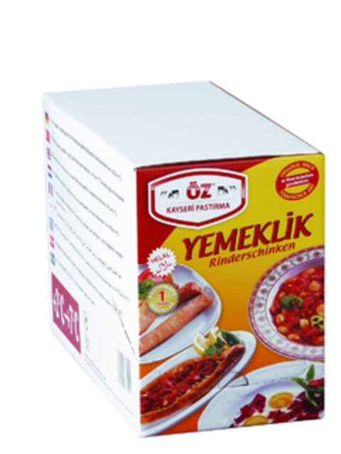 YEMEKLIK Öz Rinderschinken Logo (EUIPO, 18.06.2015)