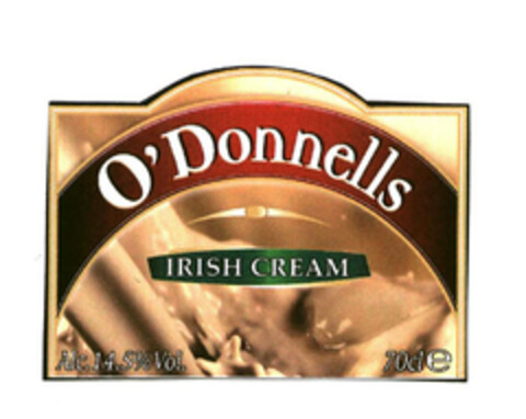 O'Donnells IRISH CREAM Logo (EUIPO, 09/06/2004)