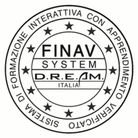 FINAV SYSTEM D.R.E.AM. ITALIA SISTEMA DI FORMAZIONE INTERATTIVA CON APPRENDIMENTO VERIFICATO Logo (EUIPO, 16.03.2015)