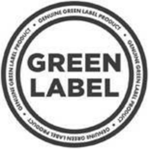 GREEN LABEL GENUINE GREEN LABEL PRODUCT Logo (EUIPO, 25.05.2018)