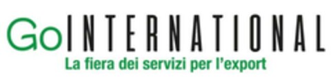 GO lNTERNATIONAL LA FIERA DEI SERVIZI PER L'EXPORT Logo (EUIPO, 04/09/2024)