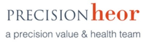 PRECISIONHEOR A PRECISION VALUE & HEALTH TEAM Logo (EUIPO, 10.06.2020)