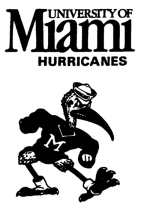 UNIVERSITY OF MIAMI HURRICANES M Logo (EUIPO, 10.04.1996)