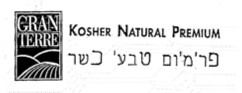 GRAN TERRE KOSHER NATURAL PREMIUM Logo (EUIPO, 12.02.1999)