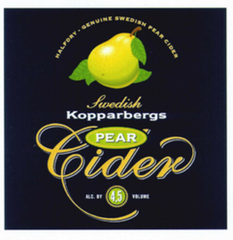 Kopparbergs PEAR Cider Logo (EUIPO, 03/08/2001)