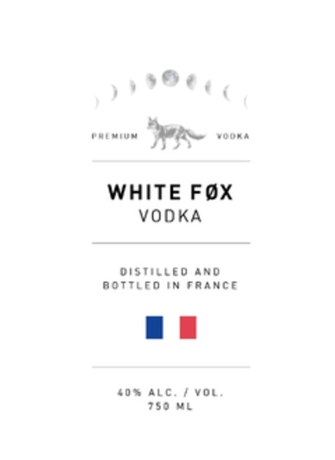 WHITE FOX PREMIUM VODKA DISTILLED AND BOTTLED IN FRANCE Logo (EUIPO, 08.08.2014)