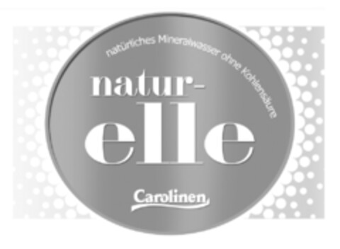 natürliches Mineralwasser ohne Kohlensäure natur-elle Carolinen Logo (EUIPO, 03.07.2015)