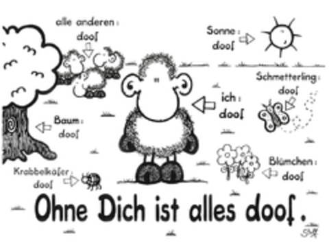 Ohne Dich ist alles doof. Logo (EUIPO, 24.04.2006)