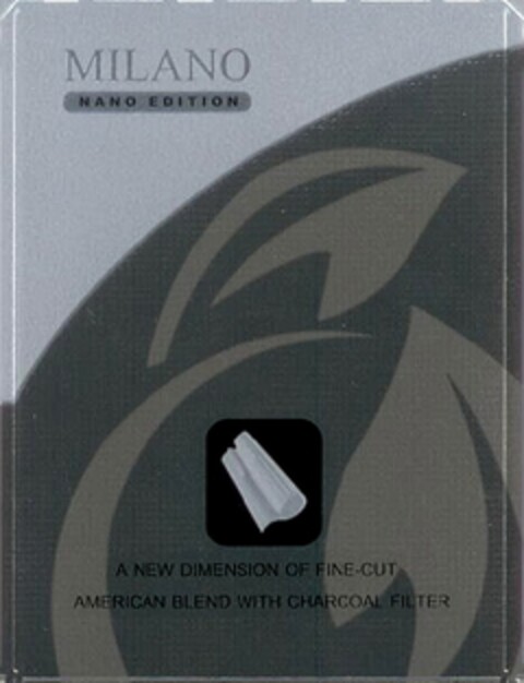 MILANO NANO EDITION A NEW DIMENSION OF FINE CUT AMERICAN BLEND WITH CHARCOAL FILTER Logo (EUIPO, 15.02.2011)