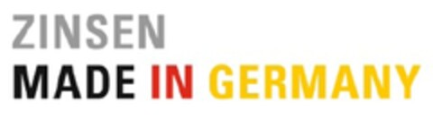 ZINSEN MADE IN GERMANY Logo (EUIPO, 26.10.2011)