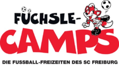 FÜCHSLE-
CAMPS
DIE FUSSBALL-FREIZEITEN DES SC FREIBURG Logo (EUIPO, 01.07.2013)