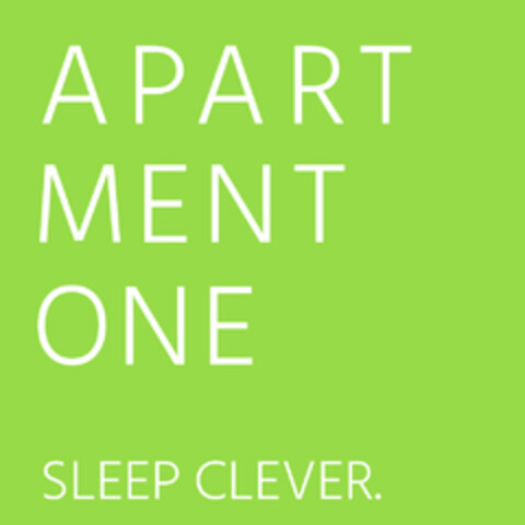 APARTMENT ONE SLEEP CLEVER. Logo (EUIPO, 01/11/2019)