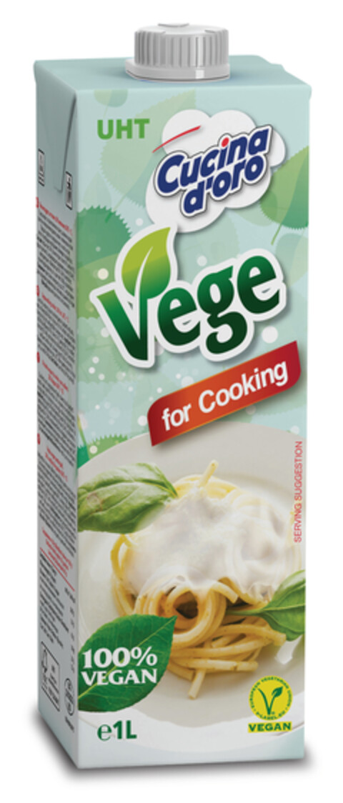 UHT Cucina d'oro Vege for Cooking 100% VEGAN Logo (EUIPO, 26.10.2020)