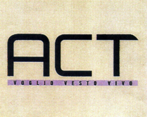 ACT VOGLIO VESTO VIVO Logo (EUIPO, 11/12/1999)