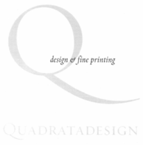 Q design & fine printing QUADRATADESIGN Logo (EUIPO, 03.01.2002)