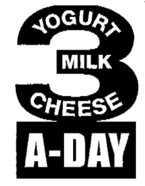 3 YOGURT MILK CHEESE A-DAY Logo (EUIPO, 16.04.2004)