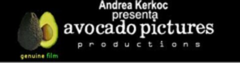 Andrea Kerkoc presenta avocado pictures productions genuine film Logo (EUIPO, 07.02.2006)