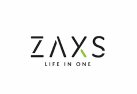 ZAXS LIFE IN ONE Logo (EUIPO, 03/27/2019)
