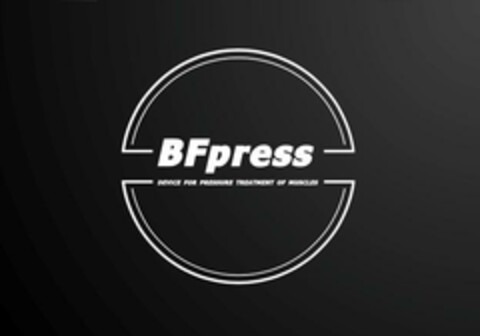 BFpress DEVICE FOR PRESSURE TREATMENT OF MUSCLES Logo (EUIPO, 07.08.2023)