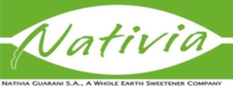 Nativia NATIVIA GUARANI S.A., A WHOLE EARTH SWEETENER COMPANY Logo (EUIPO, 10.06.2008)