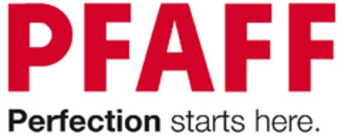 PFAFF Perfection starts here. Logo (EUIPO, 12/27/2012)