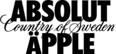 ABSOLUT COUNTRY OF SWEDEN ÄPPLE Logo (EUIPO, 10/21/2013)