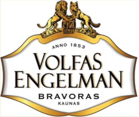 ANNO 1853 VOLFAS ENGELMAN BRAVORAS KAUNAS Logo (EUIPO, 06/07/2016)