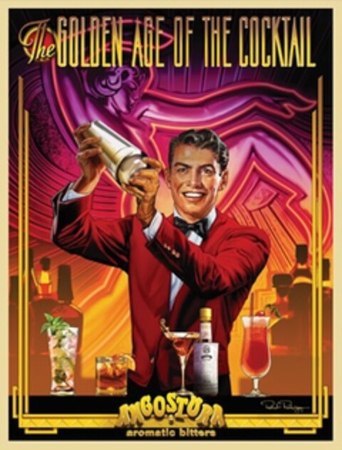 The GOLDEN AGE OF THE COCKTAIL ANGOSTURA aromatic bitters Logo (EUIPO, 04.06.2020)