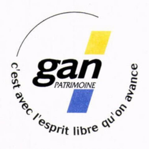 GAN PATRIMOINE c'est avec l'esprit libre qu'on avance Logo (EUIPO, 17.05.2002)