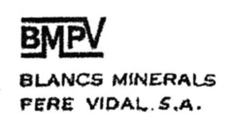 BMPV BLANCS MINERALS PERE VIDAL S.A. Logo (EUIPO, 08.02.2005)