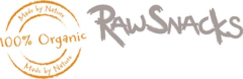 RAW SNACKS Made by Nature 100% Organic Made by Nature Logo (EUIPO, 22.11.2012)