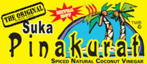 Suka Pinakurat Spiced Natural Coconut Vinegar THE ORIGINAL SINCE 2000 EXTRA HOT Logo (EUIPO, 11/26/2021)