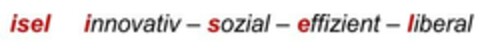 isel innovativ - sozial- effizient - liberal Logo (EUIPO, 07/24/2023)