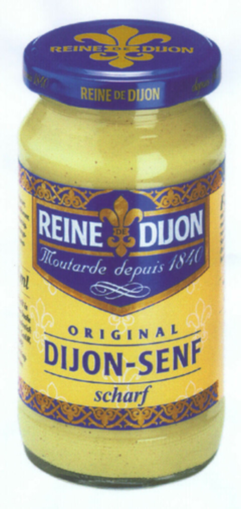 REINE DE DIJON Moutarde depuis 1840 ORIGINAL DIJON-SENF scharf Logo (EUIPO, 12.06.2000)