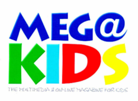 MEG@ KIDS THE MULTIMEDIA & ON-LINE MAGAZINE FOR KIDS Logo (EUIPO, 03/15/2001)