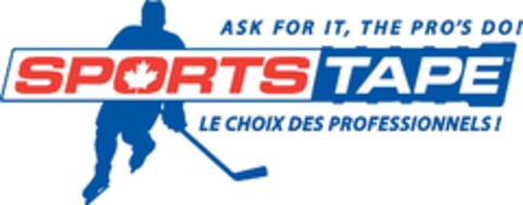 ASK FOR IT, THE PRO'S DO!
SPORTS TAPE
LE CHOIX DES PROFESSIONNELS! Logo (EUIPO, 04.03.2013)