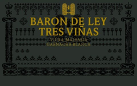 BARON DE LEY TRES VIÑAS VIURA MALVASIA GARNACHA BLANCA Logo (EUIPO, 06.02.2017)