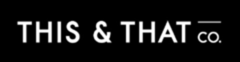 This & That Co. Logo (EUIPO, 21.12.2018)